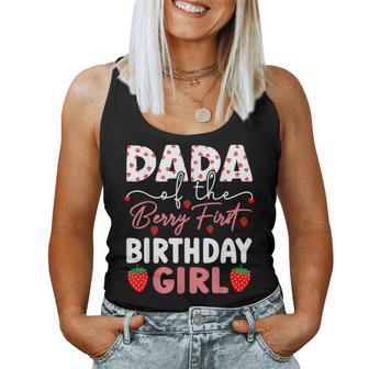 Dada Of The Berry First Birthday Girl Sweet Strawberry Bday Women Tank Top - Monsterry UK