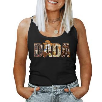 Dada Dad And Mom Birthday Boy Western Rodeo Family Matching Women Tank Top - Seseable