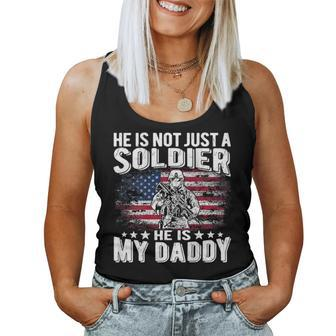 My Daddy Is A Soldier Patriotic Proud Military Daughter Son Women Tank Top - Monsterry CA