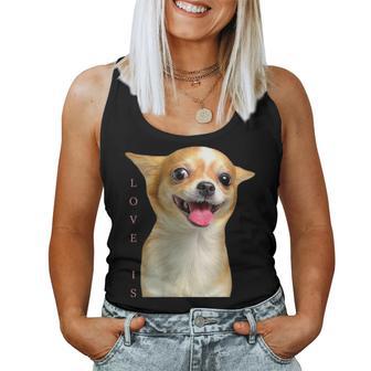 Damen Chihuahua- Für Hunde Mama Papa Liebe Haustier Welpe Chiuauaha T Mit-Ausschnitt Tank Top Frauen - Geschenkecke