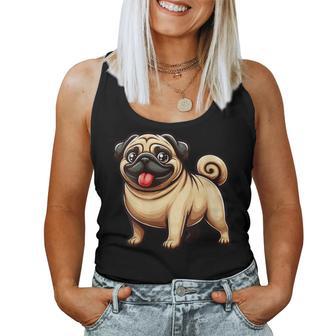 Damen Lustiger Mops Hund Niedlicher Mops Mama Mops Papa Lustiger Mops Mit-Ausschnitt Tank Top Frauen - Geschenkecke