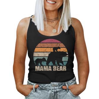 Damen Retro Mama Bäron 2 Kindern Muttertag Zweifach Mama Tank Top Frauen - Geschenkecke