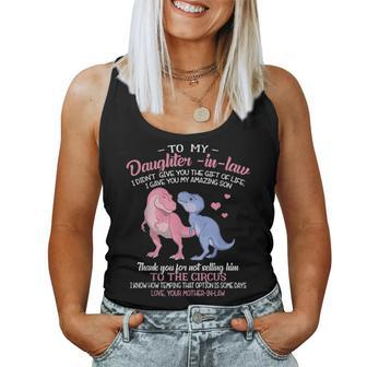 To My Daughter-In-Law I Gave You My Amazing Son Dinosaur Women Tank Top - Monsterry DE