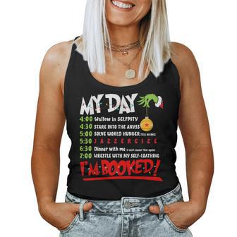 My Day Schedule I’M Booked Christmas Merry Christmas Groovy Women Tank Top - Seseable