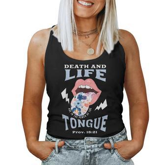 Death And Life Tongue Christian Women Tank Top - Seseable