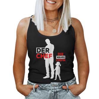 Der Wahre Chef The True Boss Father Daughter Partner Tank Top Frauen - Geschenkecke