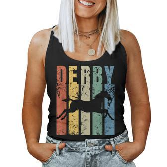 Derby Featuring Horse Vintage Style Derby Women Tank Top - Monsterry AU