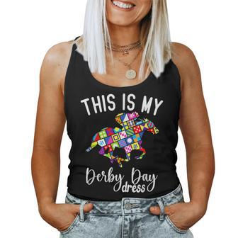 Derby Hat This Is My Derby Dress Horse Racing Women Tank Top - Monsterry CA