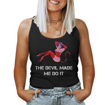 The Devil Made Me Do It Boys Girls Women Tank Top - Monsterry CA