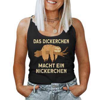 Dickerchen Macht Ein Naperchen Sloth Tank Top Frauen - Seseable