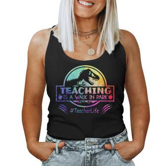 Dinosaur Teacher Humor Teaching Is A Park Women Tank Top | Mazezy