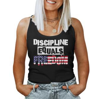 Discipline Is Equal To Freedom American Flag Patriot Women Tank Top - Monsterry