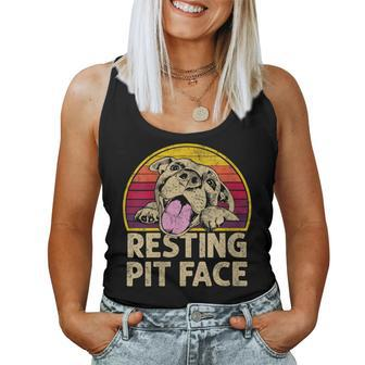 Dog Pitbull Resting Pit Face For Pitbull Lovers Women Tank Top - Monsterry