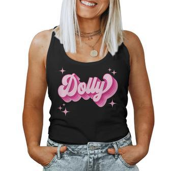 Dolly First Name Girl Vintage Style 70S Personalized Retro Women Tank Top | Mazezy DE