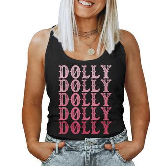 Dolly First Name Girl Vintage Style 70S Personalized Retro Women Tank Top - Monsterry DE