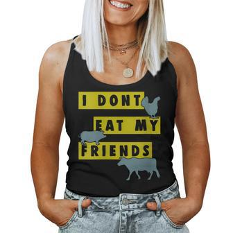 Don't Eat My Friends Animal Vegan Vegetarian Women Tank Top - Monsterry CA