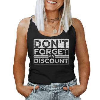 Don't Forget My Discount Old People Fathers Day Women Tank Top - Monsterry