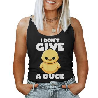 I Don't Give A Duck Lover Duck Owner Cute I Love Duck Women Tank Top - Thegiftio UK