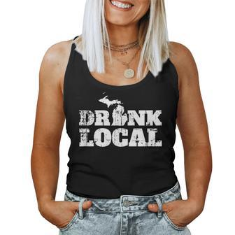 Drink Local Michigan Beer Beer Drinker Wine Drinker Women Tank Top - Monsterry UK
