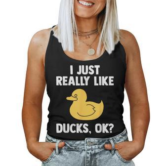 Duck For Quack Quakin Youth Rubber Ducky Women Tank Top - Monsterry