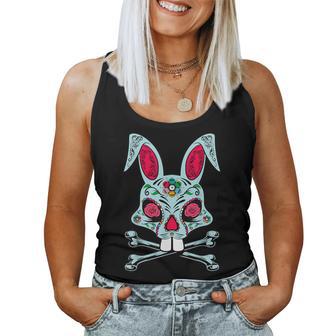 Easter Bunny Ears Sugar Skull N Girls Mens Women Tank Top - Monsterry AU