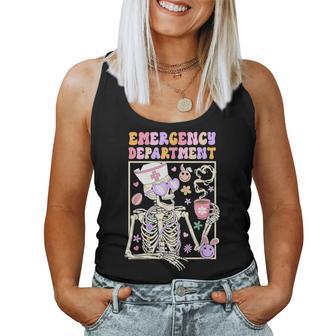 Easter Er Nurse Emergency Department Room Skeleton Nurse Women Tank Top - Monsterry UK