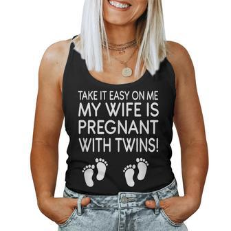 Take It Easy On Me My Wife Is Pregnant With Twins Women Tank Top - Monsterry UK