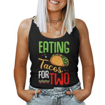 Eating Tacos For Two Cute Mexican Food Pregnancy Quote Women Tank Top - Monsterry CA