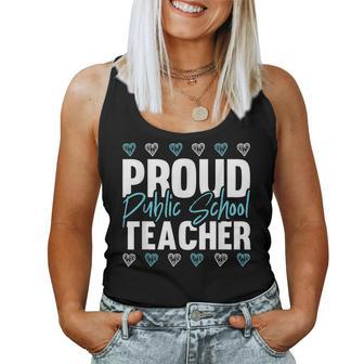 Education Proud Public School Teacher Job Profession Women Tank Top - Monsterry CA