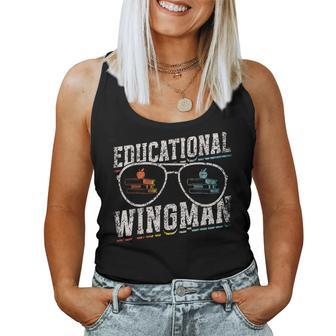 Educational Wingman Assisting Teacher Teaching Assistant Women Tank Top - Seseable