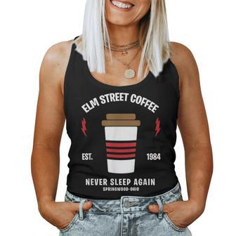 Elm Street Coffee Sleeping Freddy Women Tank Top - Monsterry
