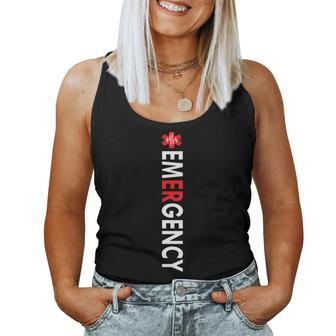 Emergency Department Emergency Room Nurse On Back Women Tank Top - Monsterry DE