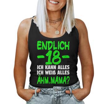 Endlich 18 Ich Kann Alles Ich Weiß Alles Ähm Mama Boys' Tank Top Frauen - Geschenkecke