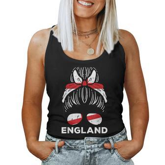 England Flag English Girl Hairbun Football Soccer Women Women Tank Top - Thegiftio UK