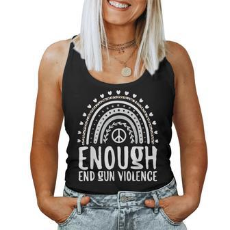 Enough End Gun Violence Awareness Day Rainbow Wear Orange Women Tank Top - Monsterry