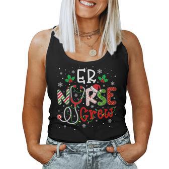 Er Christmas Nurse Crew Nursing Christmas Pattern Women Tank Top - Monsterry DE