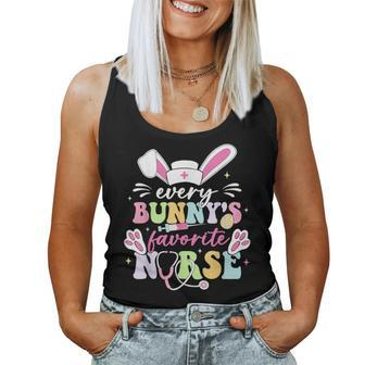 Every Bunny's Favorite Nurse Cute Easter Bunny Nurse Squad Women Tank Top | Mazezy