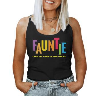 Fauntie Fun Aunt Cooler Than A Fun Uncle Women Tank Top - Monsterry DE