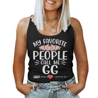 My Favorite People Call Me Gg Floral Mother's Day Women Tank Top - Monsterry CA