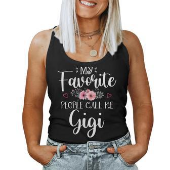 My Favorite People Call Me Gigi Floral Mother's Day Women Tank Top - Monsterry UK