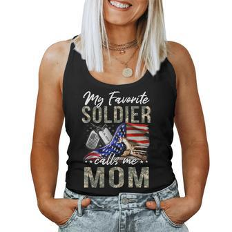 My Favorite Soldier Calls Me Mom Us Army Graduation Mom Women Tank Top - Thegiftio UK