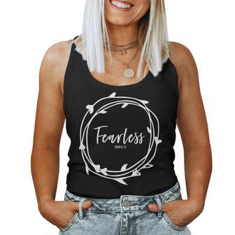 Fearless In Christ No Fear With Jesus Christian Bold Faith Women Tank Top - Monsterry CA