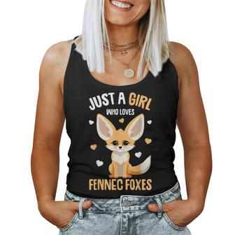 Fennec Fox Just A Girl Who Loves Fennec Foxes Girls Fox Women Tank Top - Thegiftio UK