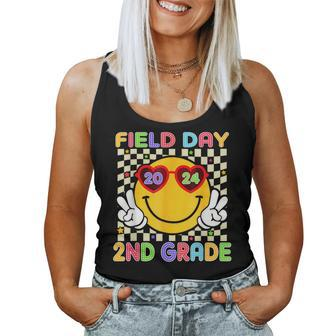 Field Day 2Nd Grade Groovy Fun Day Sunglasses Field Trip Women Tank Top - Monsterry CA