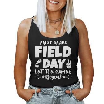 Field Day First 1St Grade Orange 2024 Boy Girl Teacher Women Tank Top - Seseable
