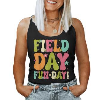 Field Day Fun Day Last Day Of School Groovy Teacher Student Women Tank Top - Monsterry