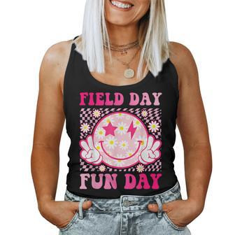 Field Day Fun Day Field Trip Retro Groovy Teacher Student Women Tank Top - Monsterry