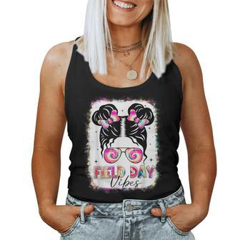 Field Day Vibes Messy Bun Field Day 2023 Girls Student Women Tank Top - Monsterry AU
