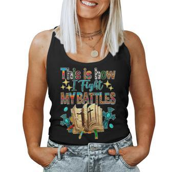 This Is How I Fight My Battles Leopard Cross Christian Jesus Women Tank Top - Monsterry UK