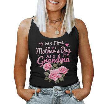 My First Mother's Day As A Grandma Happy 2024 Women Tank Top - Seseable